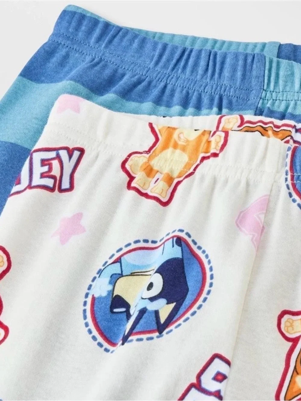 Bluey & Bingo 4pc Long Sleeve & Pants Pajama Set Size 6 NWT Blue & White